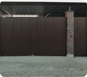 Распашные ворота серии с калиткой Prestige 